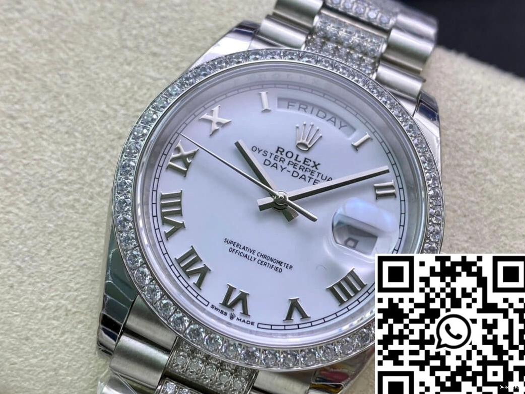M128349RBR-0026 Diamond-Set EW Factory Date Day Rolex Bezel 1212